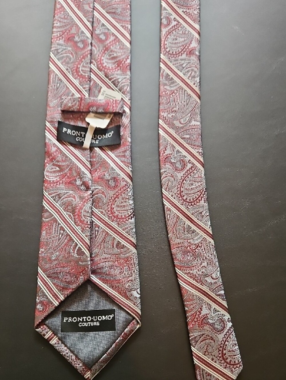 Pronto Uomo Couture 100% Silk Handmade Tie NWT